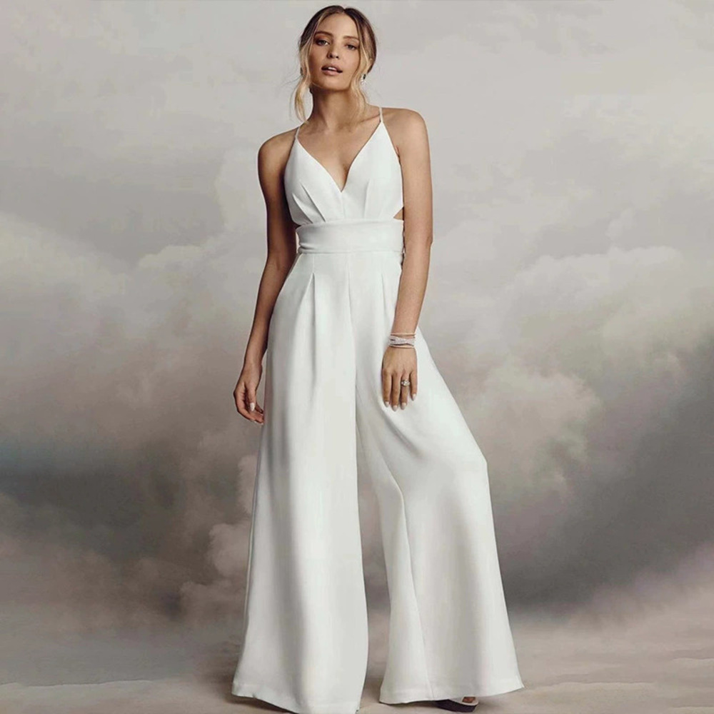 ZARA Sleeveless Halter Neck Tight Hip Hugging Backless Jumpsuit